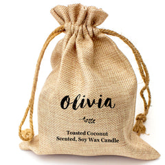 OLIVIA - Toasted Coconut Bowl Candle – Soy Wax - Gift Present