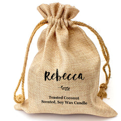 REBECCA - Toasted Coconut Bowl Candle – Soy Wax - Gift Present