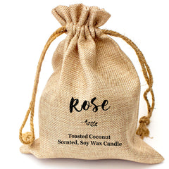 ROSE - Toasted Coconut Bowl Candle – Soy Wax - Gift Present