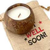 GET WELL SOON - Toasted Coconut Bowl Candle – Soy Wax - Gift Present