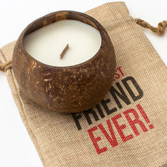 Greatest Friend Ever - Toasted Coconut Bowl Candle – Soy Wax - Gift Present