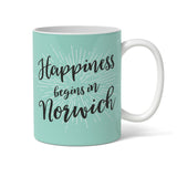 Happiness begins in Norwich Coffee Mug