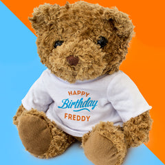 Happy Birthday Teddy Bear - Personalised Name