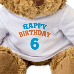 Happy Birthday 6 - Teddy Bear