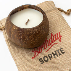 HAPPY BIRTHDAY SOPHIE - Toasted Coconut Bowl Candle – Soy Wax - Gift Present