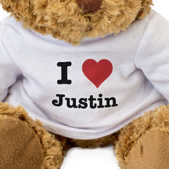 I Love Justin - Teddy Bear