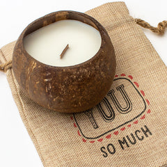 I LOVE YOU SO MUCH - Toasted Coconut Bowl Candle – Soy Wax - Gift Present