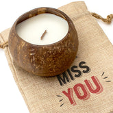 I'LL MISS YOU - Toasted Coconut Bowl Candle – Soy Wax - Gift Present