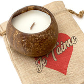 JE T'AIME - Toasted Coconut Bowl Candle – Soy Wax - Gift Present