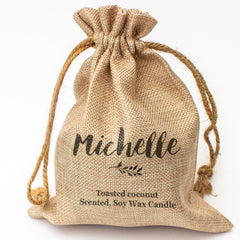 MICHELLE - Toasted Coconut Bowl Candle – Soy Wax - Gift Present