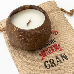 No.1 GRAN - Toasted Coconut Bowl Candle – Soy Wax - Gift Present