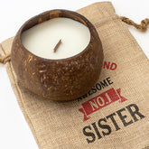 NUMBER 1 SISTER - Toasted Coconut Bowl Candle – Soy Wax - Gift Present