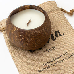 OLIVIA - Toasted Coconut Bowl Candle – Soy Wax - Gift Present