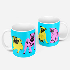 Pop Art Pugs - Mug - Gift Present For Pug Lovers