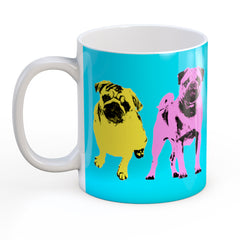 Pop Art Pugs - Mug - Gift Present For Pug Lovers