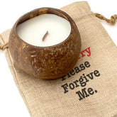 SORRY PLEASE FORGIVE ME - Toasted Coconut Bowl Candle – Soy Wax - Gift Present