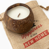 WISHING YOU LOTS OF HAPPINESS IN YOUR NEW HOME - Toasted Coconut Bowl Candle – Soy Wax - Gift Present