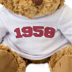 1958 - Teddy Bear - Cute Cuddly Funny - Friend Born In 1958 Year Gift Present
