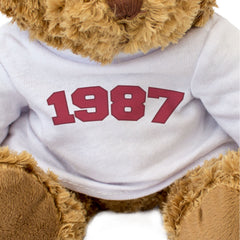 1987 - Teddy Bear - Cute Cuddly Funny - Friend Born In 1987 Year Gift Present