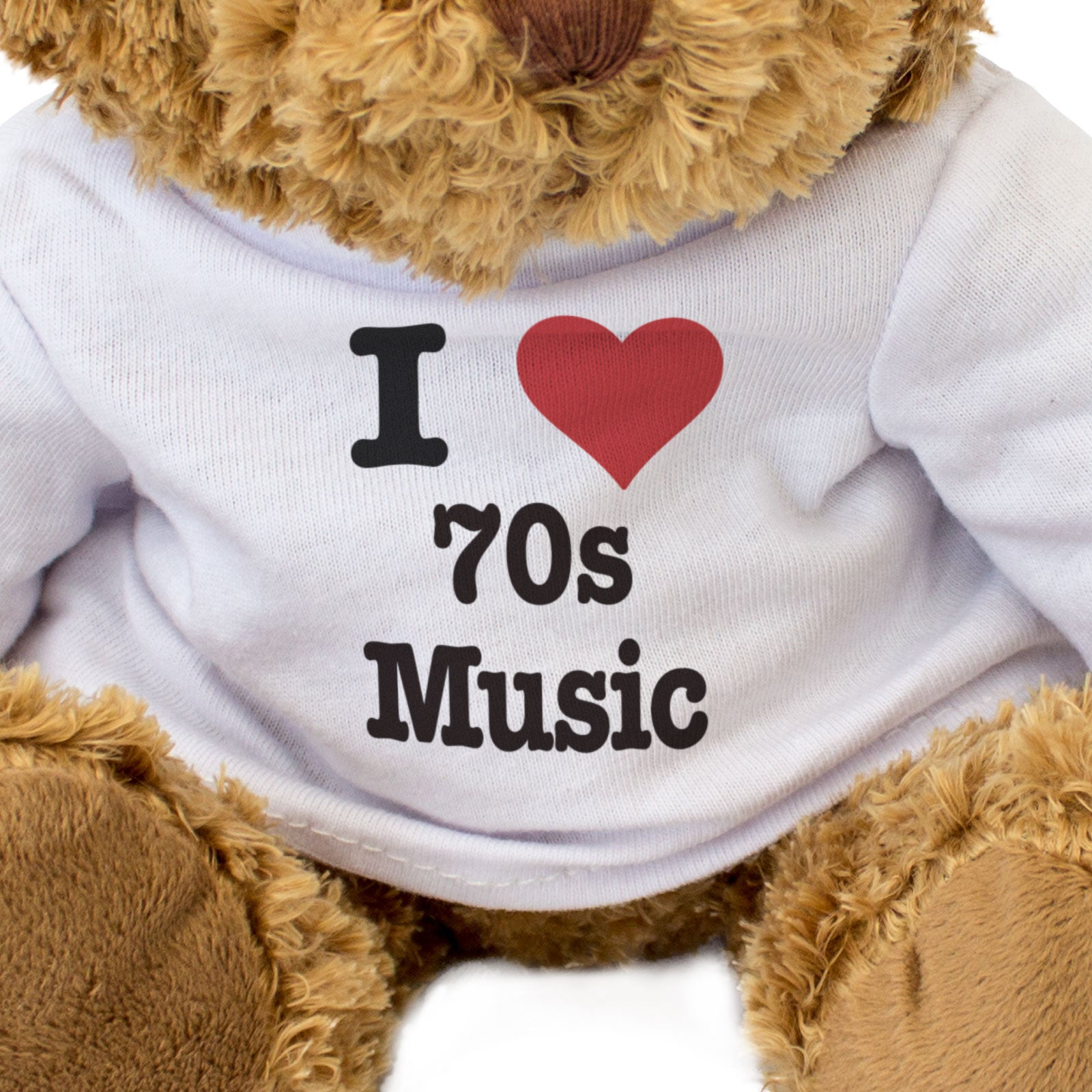 I LOVE 70s MUSIC - Teddy Bear - Cute Cuddly Soft Adorable - Gift Present