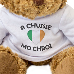 A CHUISLE MO CHROÍ (IRISH FLAG) - Teddy Bear - I Love You - Cute Gift Present