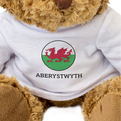 ABERYSTWYTH (WALES FLAG ROUNDEL) - Teddy Bear - Cute - Funny Welsh Gift Present