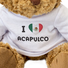 I Love Acapulco (Mexico Flag) - Teddy Bear