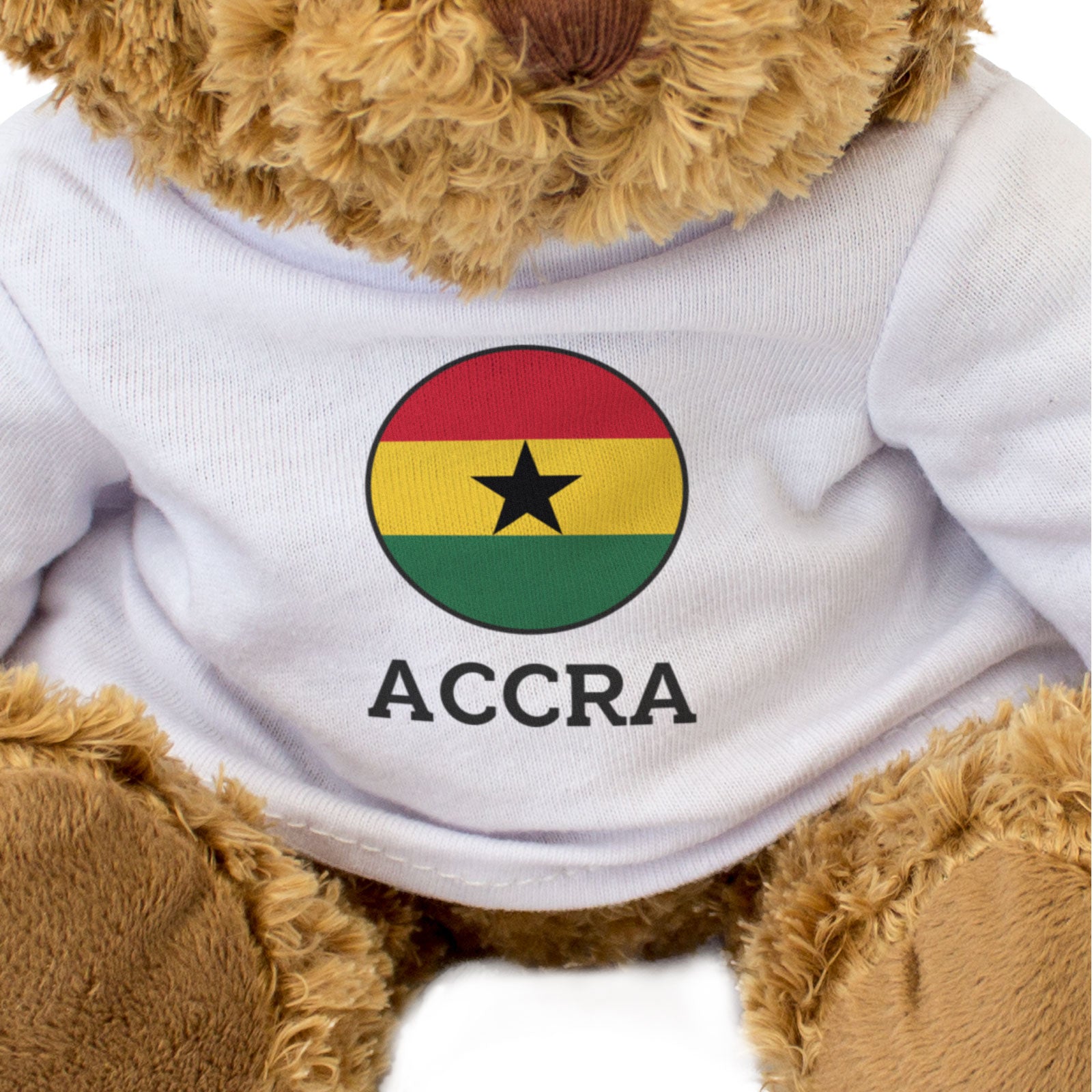ACCRA (GHANA FLAG ROUNDEL) - Teddy Bear - Cute Cuddly Soft - Funny Gift Present