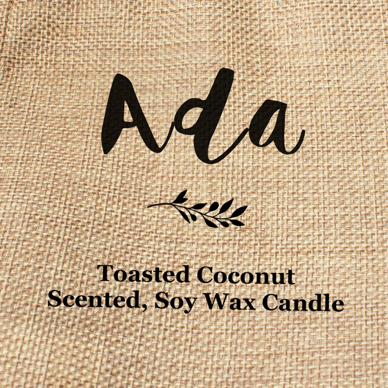 Ada personalised faux-burlap candle gift bag