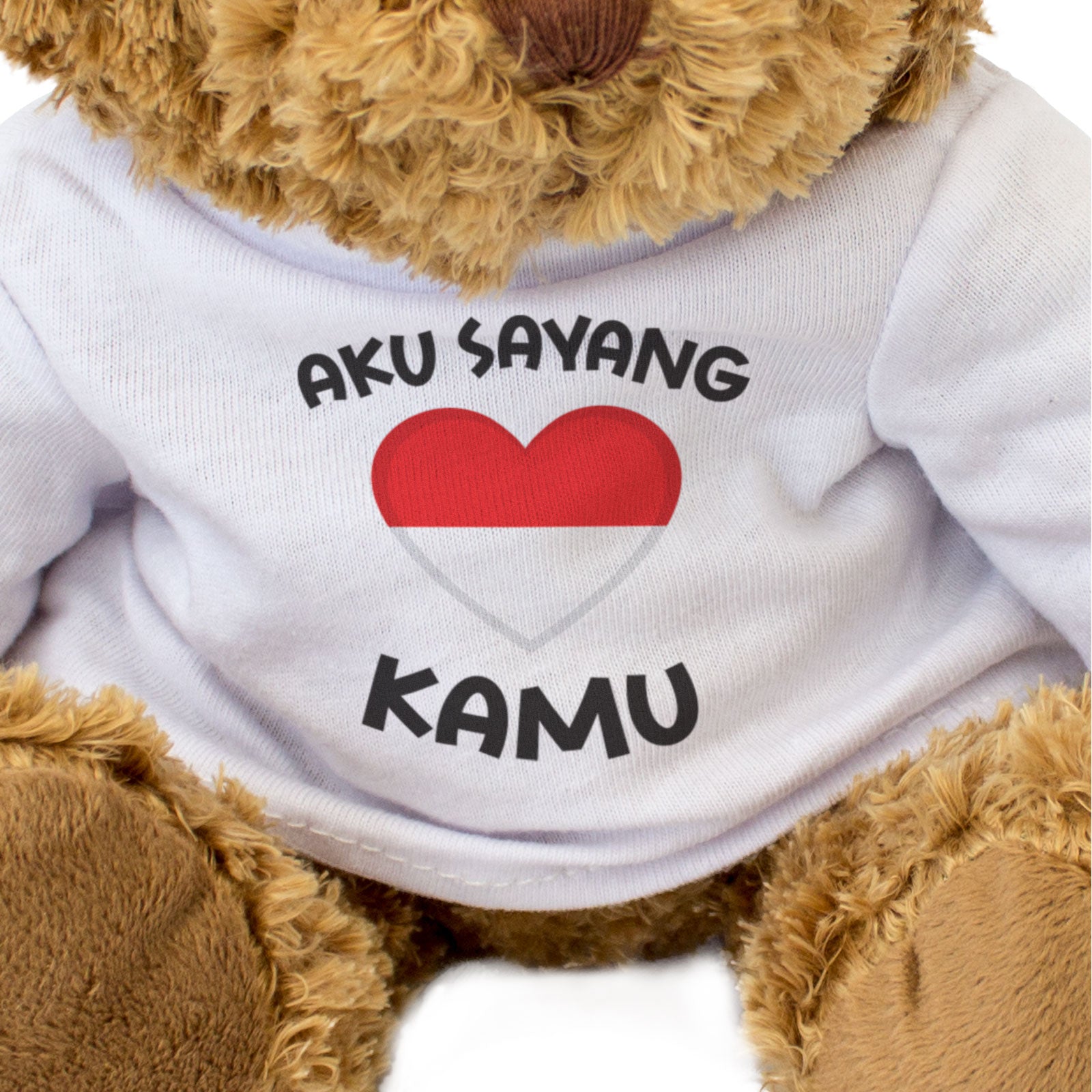 AKU SAYANG KAMU (INDONESIAN FLAG) - Teddy Bear - I Love You - Gift Present