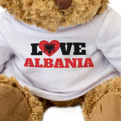 LOVE ALBANIA (FLAG HEART) - Teddy Bear - Cute Funny - Souvenir Gift Present