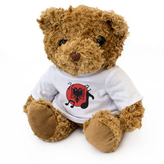 ALBANIA FLAG (MUSICAL NOTES) - Teddy Bear - Albanian Music Fan Gift Present
