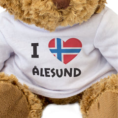 I LOVE ÅLESUND (NORWAY FLAG) - Teddy Bear - Cute Cuddly Soft - Gift Present