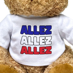ALLEZ ALLEZ ALLEZ - Teddy Bear - Cute Funny French - Football Fan Gift Present