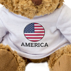 AMERICA FLAG ROUNDEL - Teddy Bear - Cute Cuddly Soft Adorable - USA Gift Present