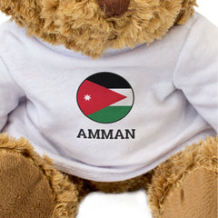 AMMAN (JORDAN FLAG ROUNDEL) - Teddy Bear - Funny Souvenir Gift Present