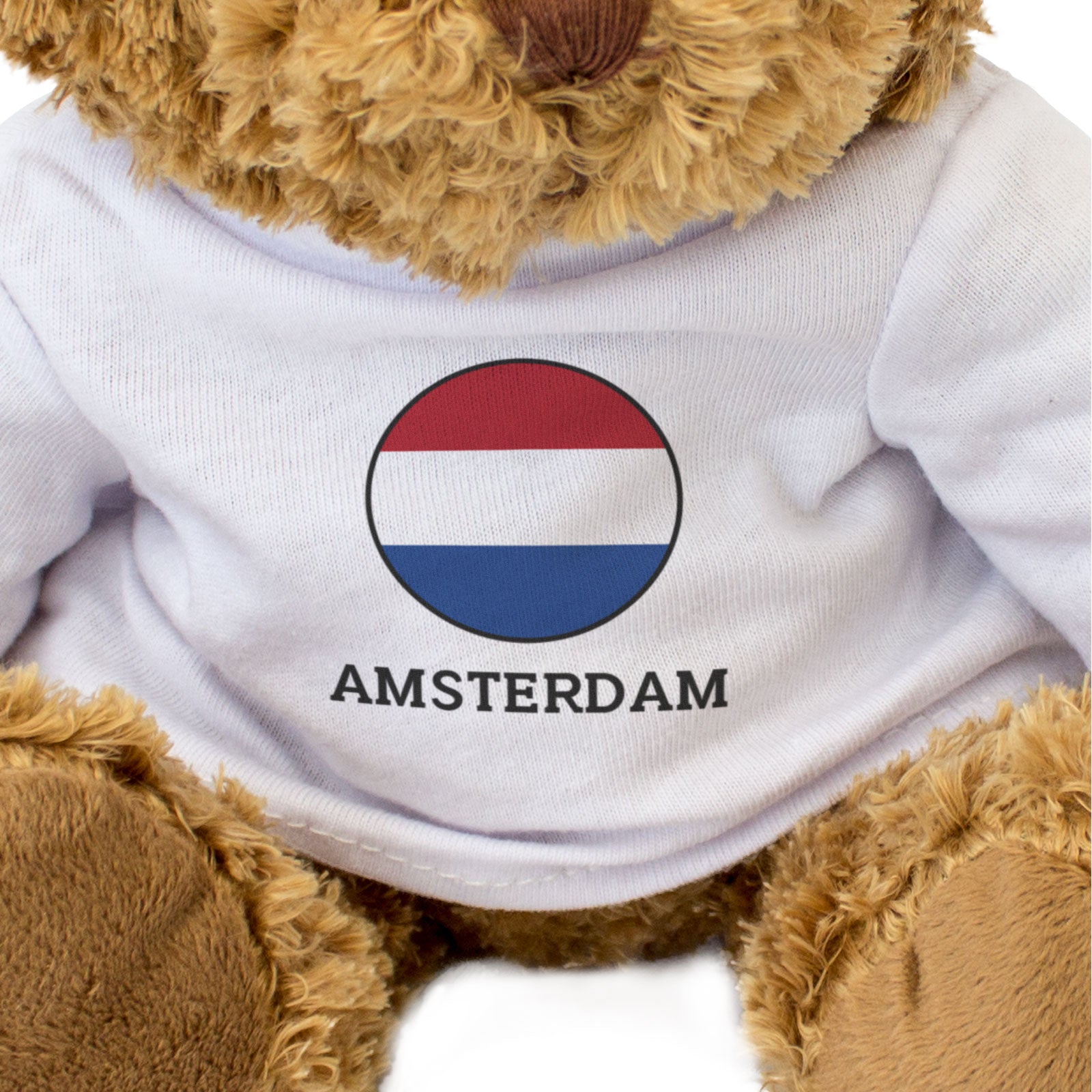 AMSTERDAM (NETHERLANDS FLAG ROUNDEL) - Teddy Bear - Dutch Souvenir Gift Present