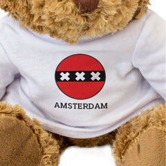 AMSTERDAM FLAG ROUNDEL - Teddy Bear - Cute Cuddly Soft Adorable - Gift Present