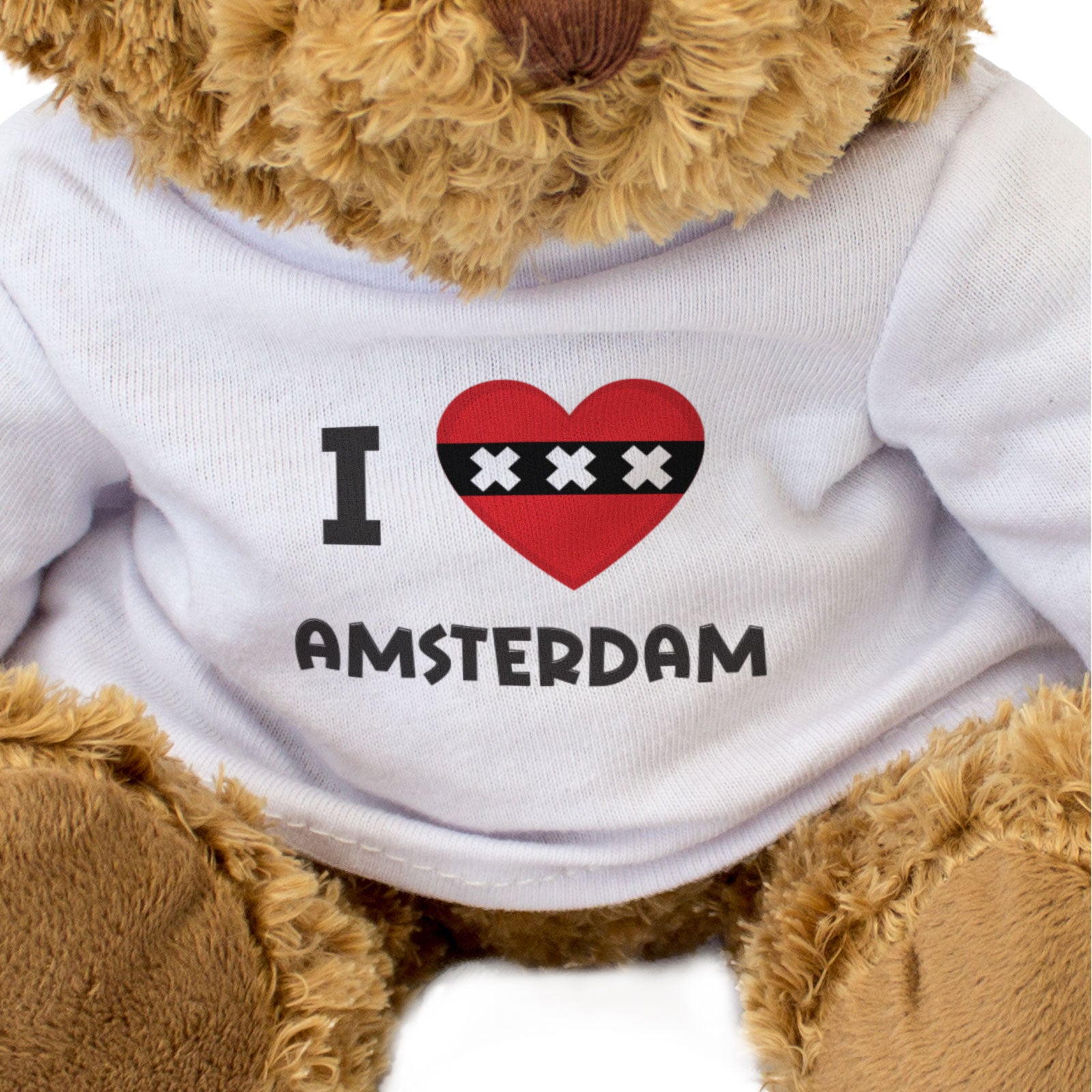 I LOVE AMSTERDAM FLAG - Teddy Bear - Cute Cuddly Soft Adorable - Gift Present