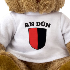 AN DÚN (DOWN) COUNTY COLOURS - Teddy Bear - Ireland Gaeilge Gift Present