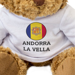ANDORRA LA VELLA (ANDORRA FLAG ROUNDEL) - Teddy Bear - Souvenir Gift Present