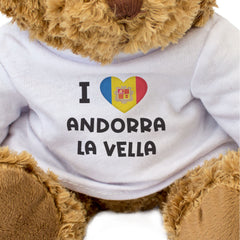 I LOVE ANDORRA LA VELLA (ANDORRA FLAG) - Teddy Bear - Cute Cuddly - Gift Present