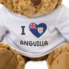 I LOVE ANGUILLA FLAG - Teddy Bear - Cute Cuddly - Funny Caribbean Gift Present