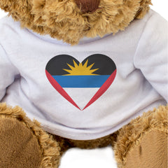 ANTIGUA & BARBUDA FLAG HEART - Teddy Bear - Cute - Antiguan Gift Present