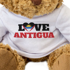 LOVE ANTIGUA (FLAG HEART) - Teddy Bear - Cute Funny - Souvenir Gift Present