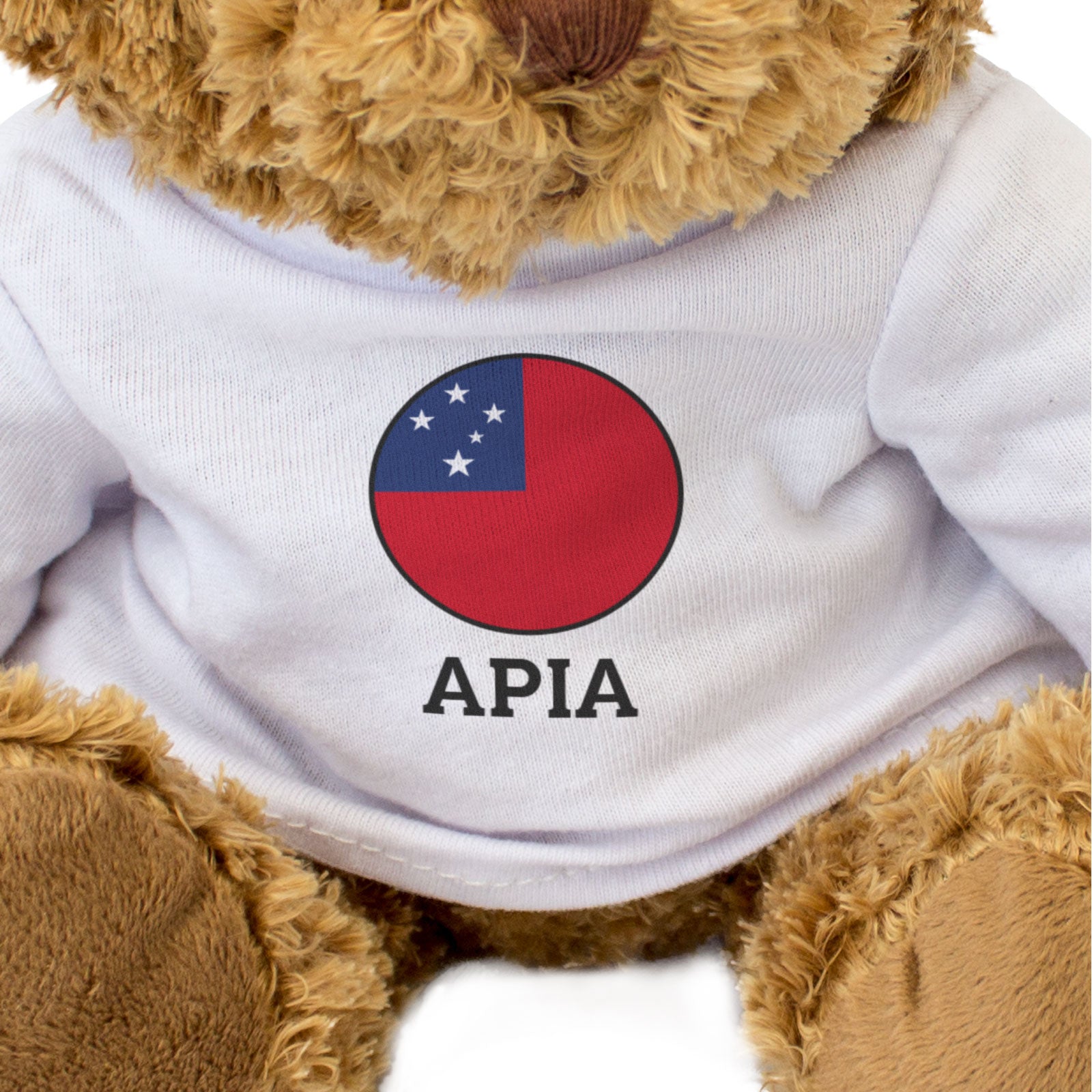 APIA (SAMOA FLAG ROUNDEL) - Teddy Bear - Cute Funny - Souvenir Gift Present