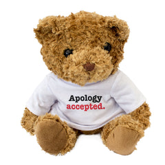 APOLOGY ACCEPTED - Teddy Bear - Cute Soft Cuddly - Forgiveness Gift Present