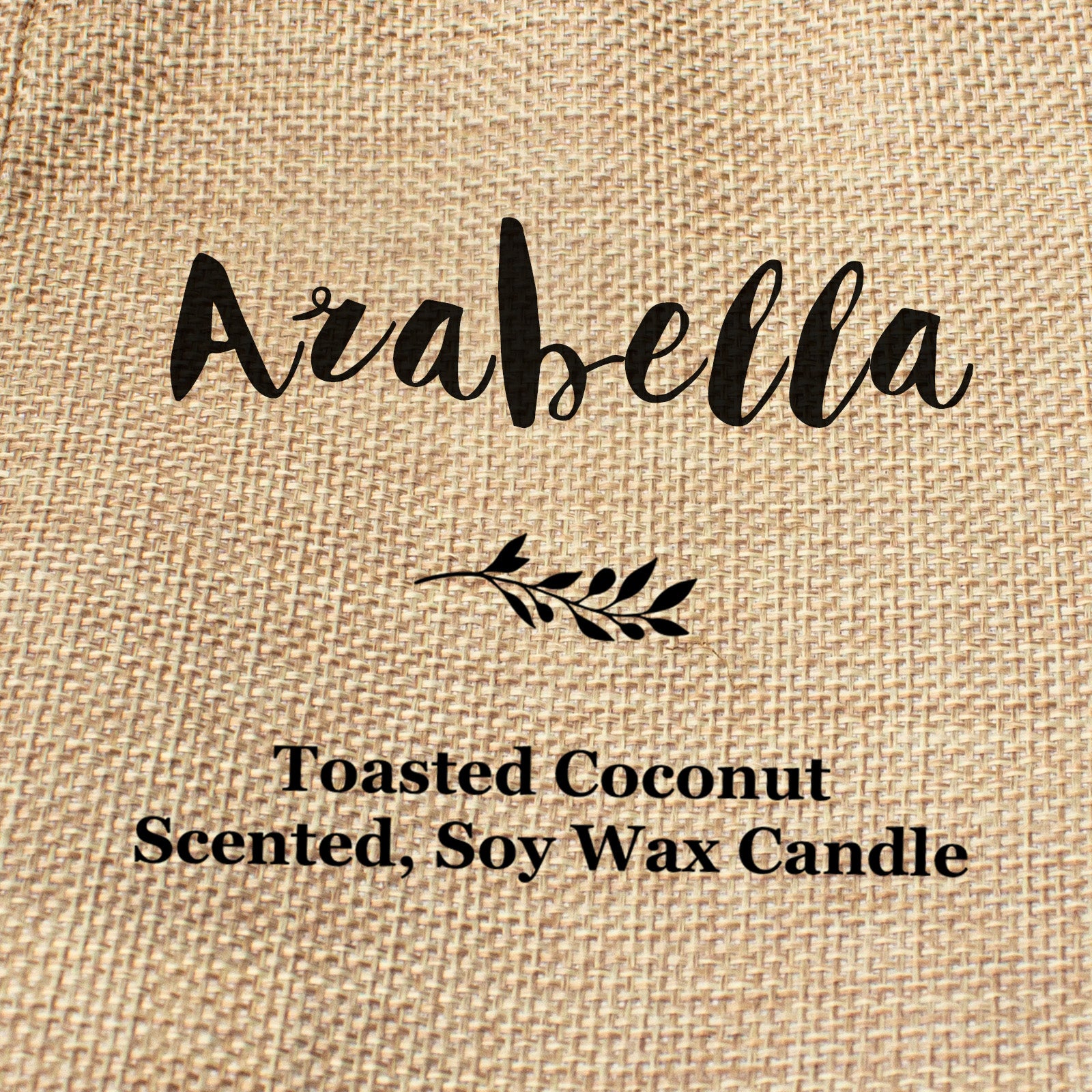 Arabella personalised faux-burlap candle gift bag