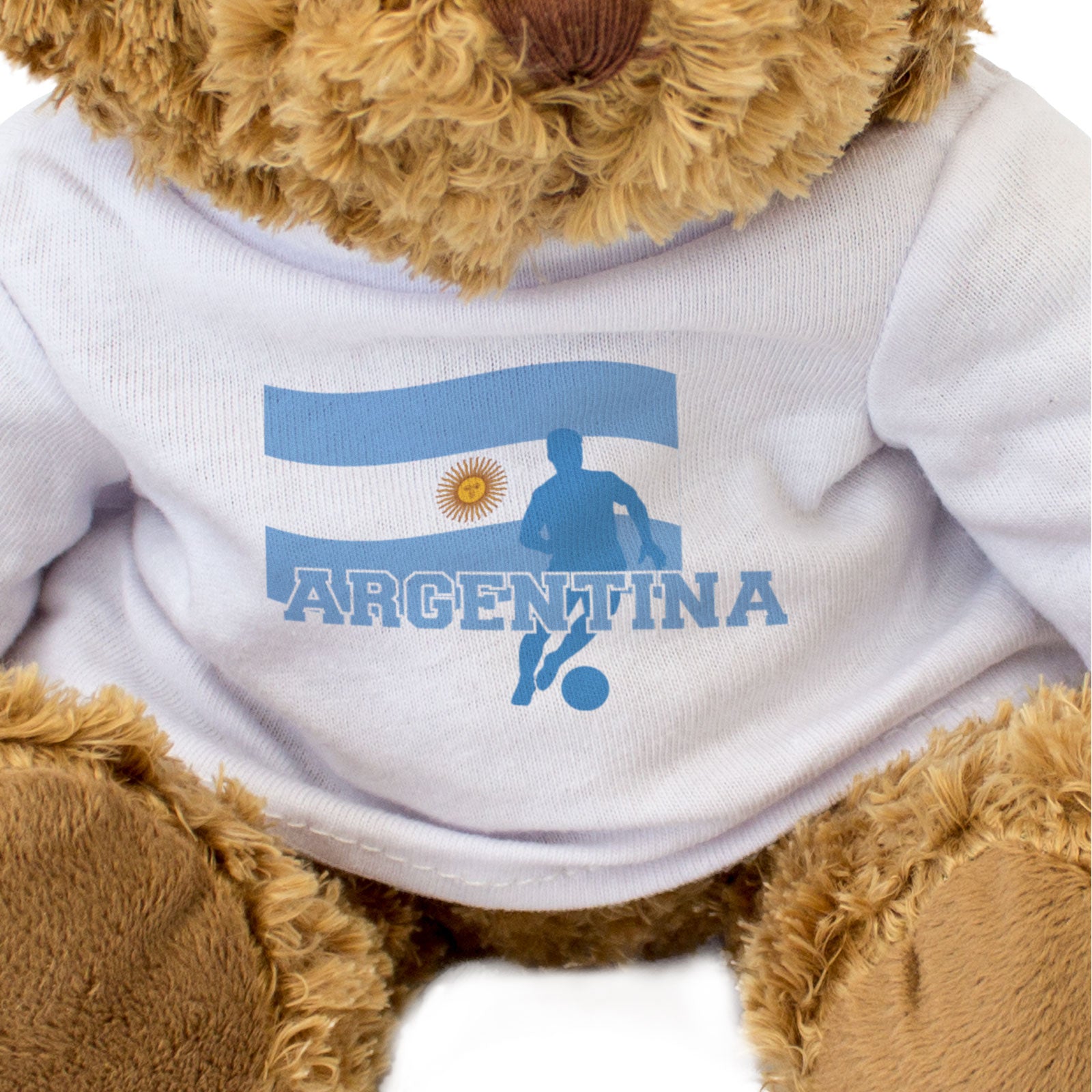 ARGENTINA FLAG (FOOTBALL) - Teddy Bear - Argentinian Soccer Fan Gift Present