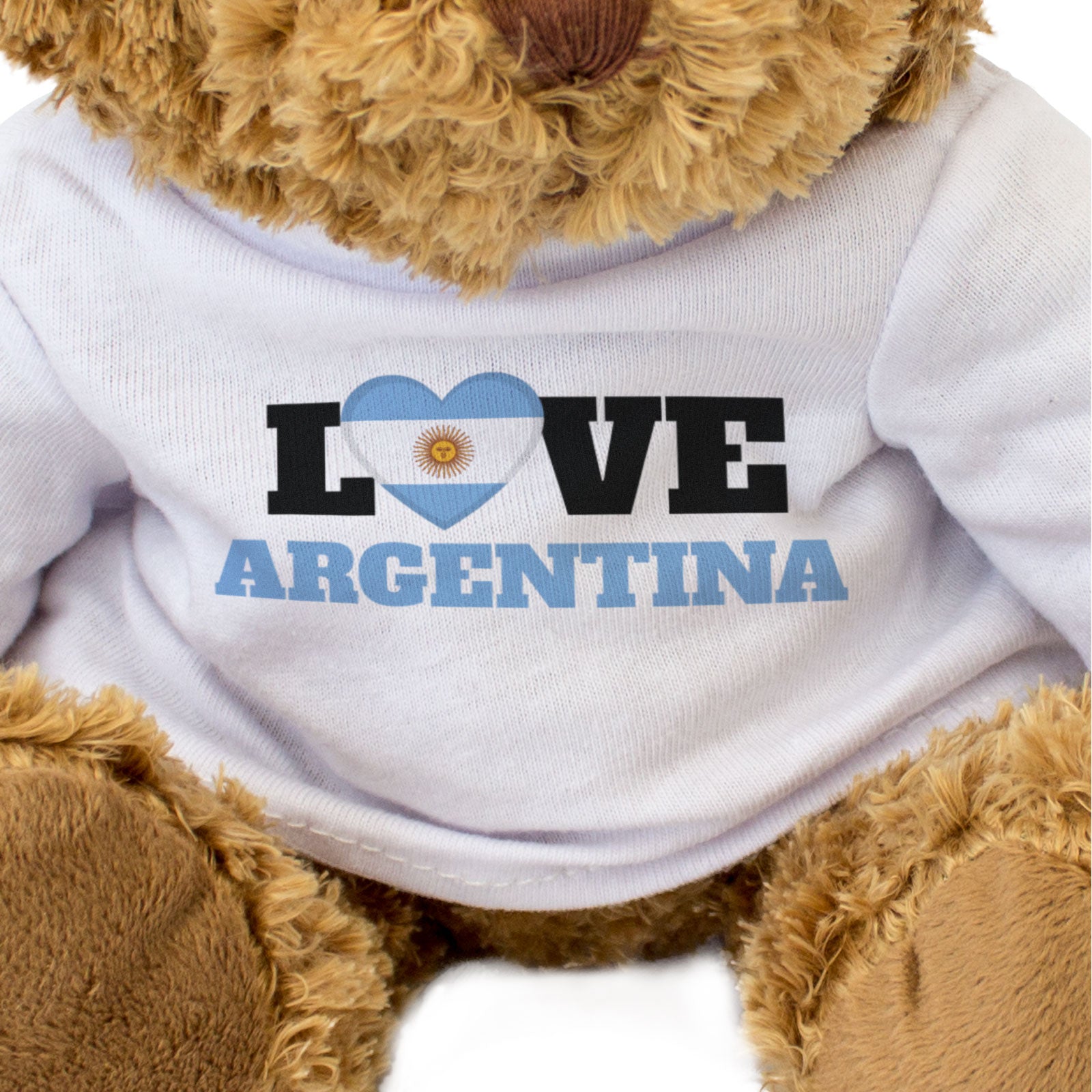 LOVE ARGENTINA (FLAG HEART) - Teddy Bear - Cute Funny - Argentinian Gift Present